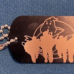 Ghostbuster Black Metal Keychain 