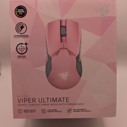 Like NEW Razer Viper Ultimate - Quartz - Wireless Gaming Mouse & Charging Dock 