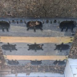 4 Black Plastic Pallets