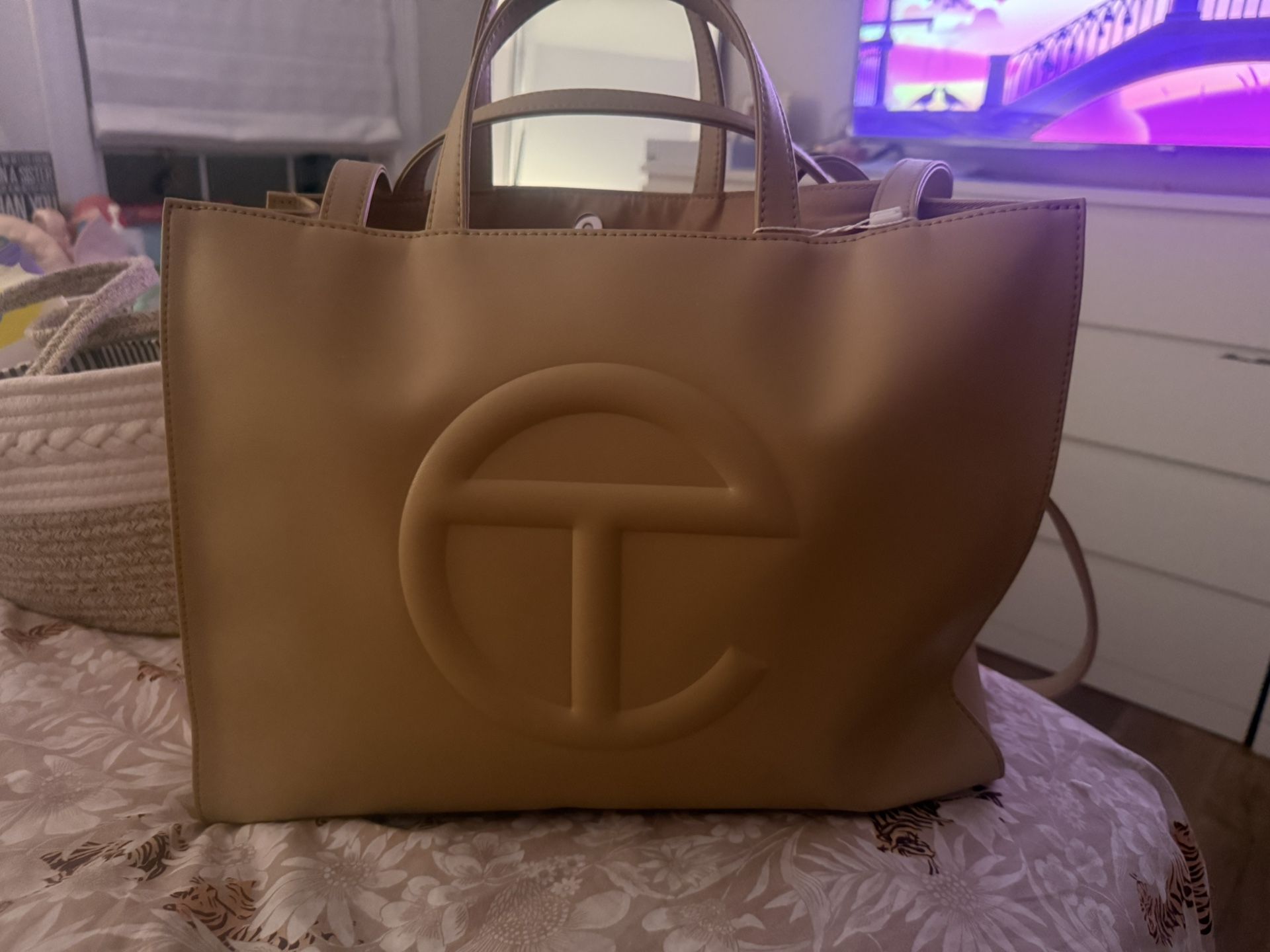 Telfar Medium Cream Shopping Bag