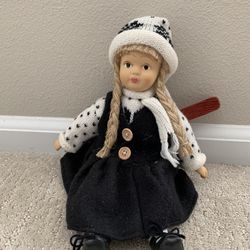 Norway skier Porcelain Doll 