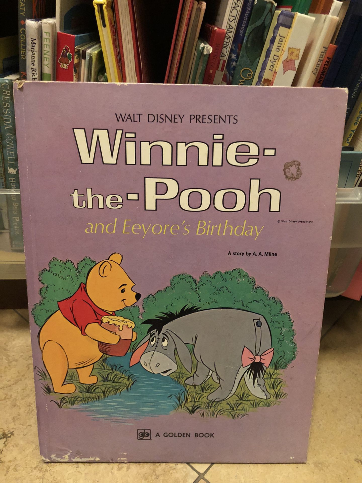 Walt Disney Presents Winnie the Pooh and Eeyore’s Birthday 12.5” book vintage classic very special book !
