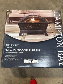 Hampton Bay Tipton 34 in. Outdoor Fire Pit