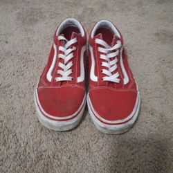 Old School Red Van's Skate Shoe Size 6 US Man 