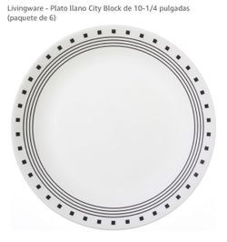 8  CORELLE White Dinner Plates Set