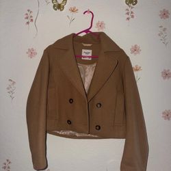 Abercrombie & Fitch Cropped Wool Peacoat