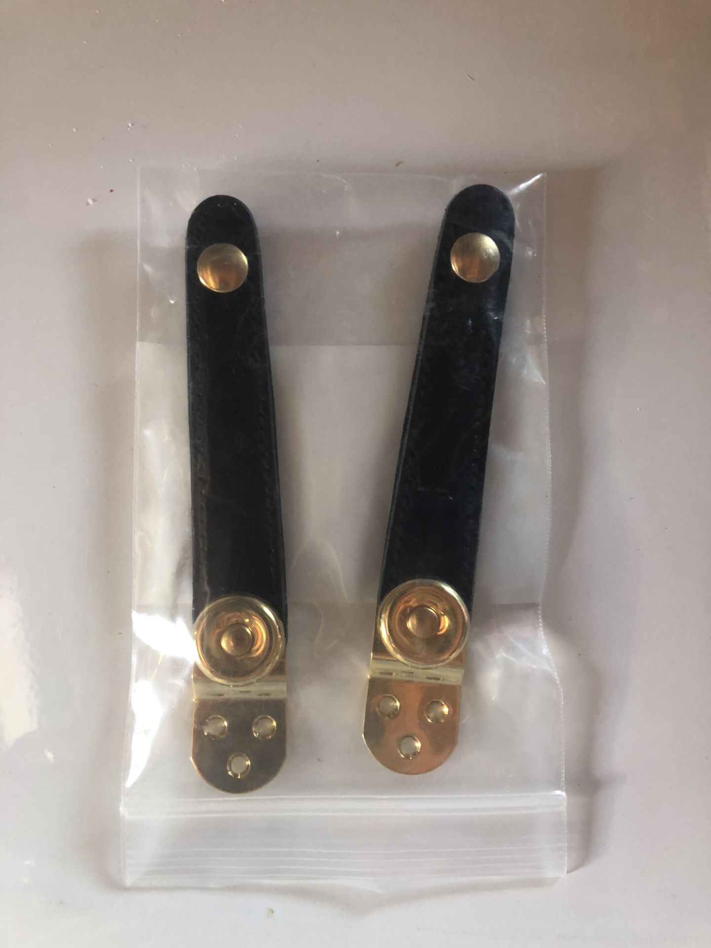 Gabbanelli Italian leather bellow straps (gold metal)