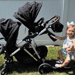 Mockingbird Double Stroller With Roller board 