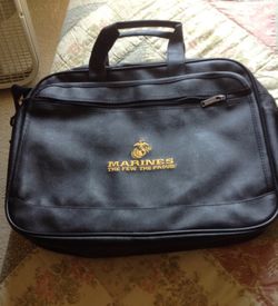 Leather marines briefcase