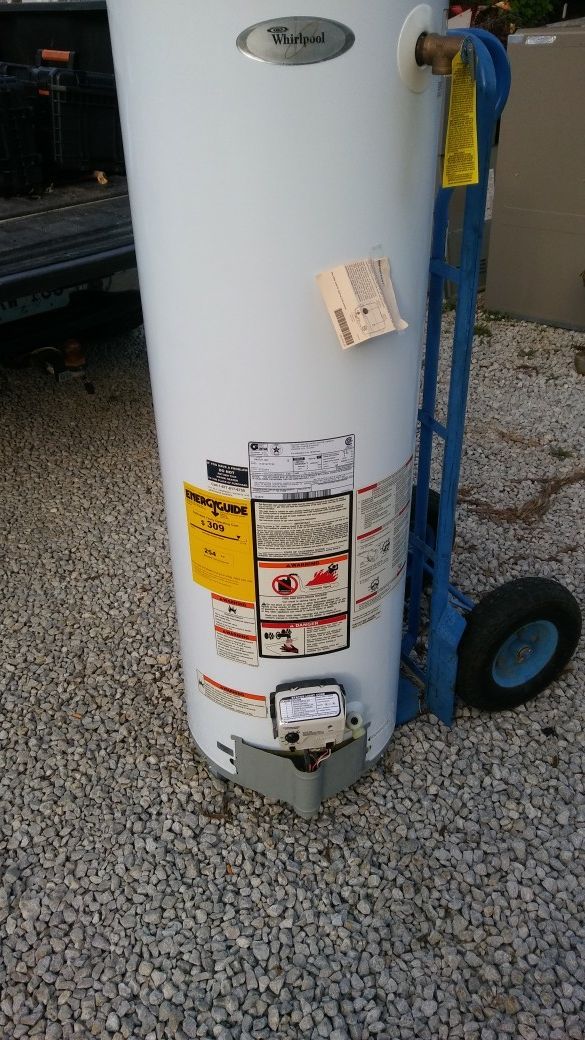 Whirlpool hot water tank gas