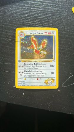 1st Addition LT.surges Farrow Halo Pokémon