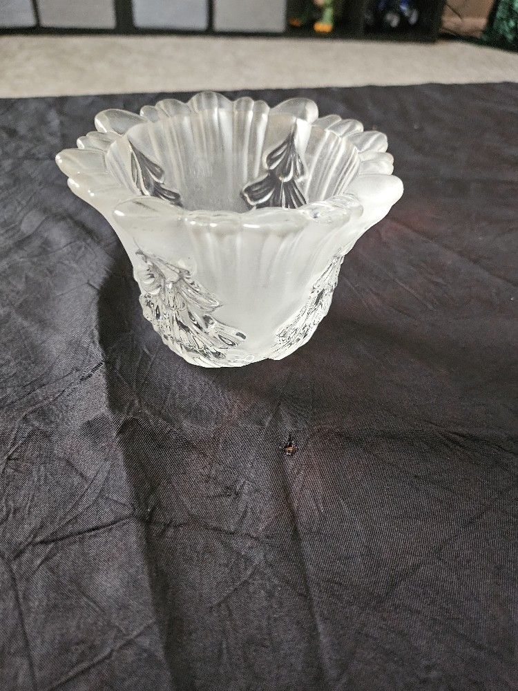 Smokey Crystal Candle Holder