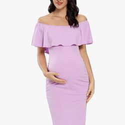 XL Purple Maternity Dress