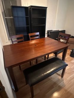 Dining Table with Chairs and Bench
