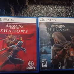 ASSASSIN'S CREED SHADOWS AND ASSASSIN'S CREED MIRAGE GAMES BUNDLE $60 FINAL PRICE 