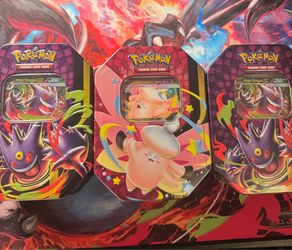 Mega Moonlit Tin Mega Gengar/Clefable ex Pokemon Cards