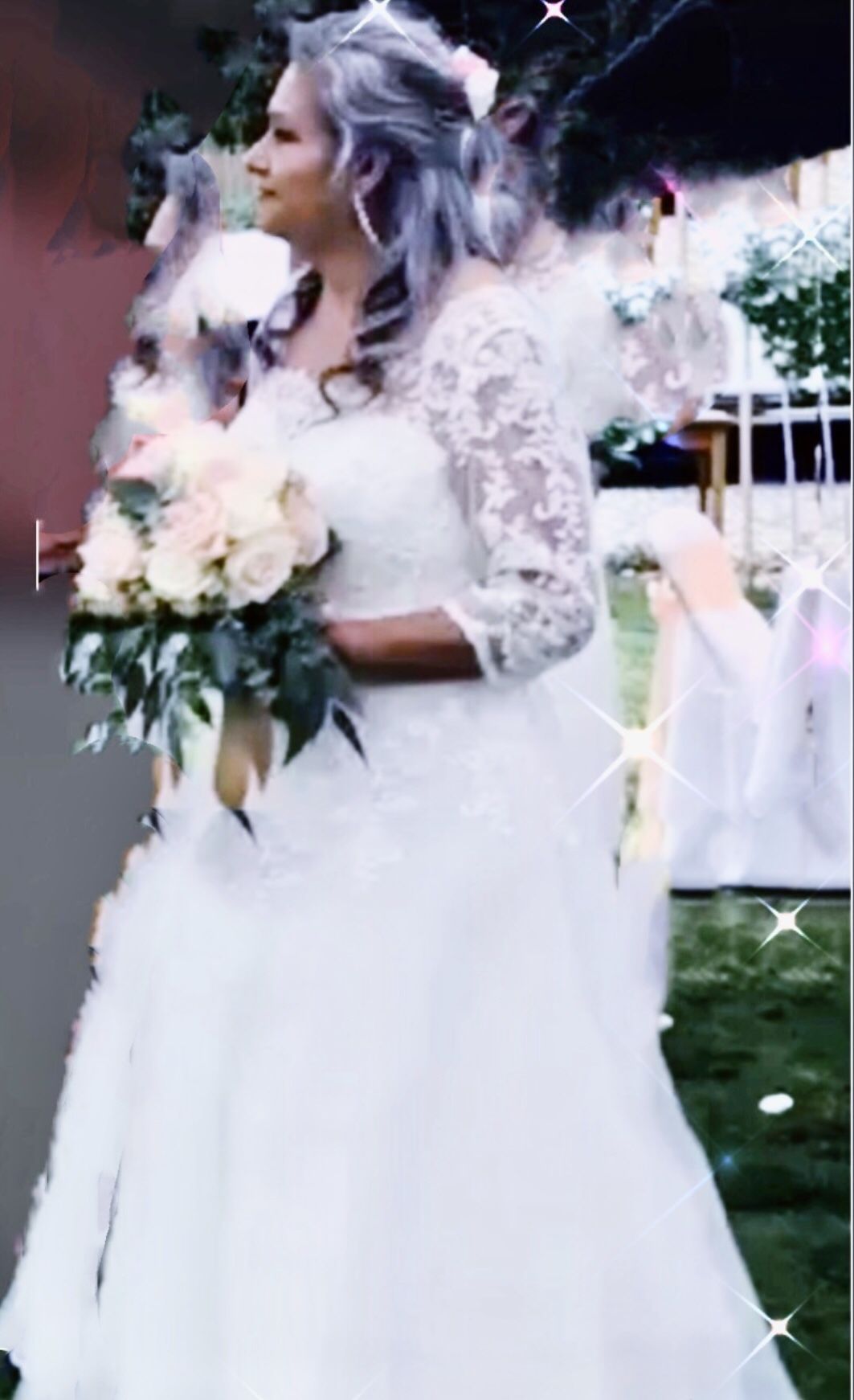 Ivory Tea Length Wedding Gown