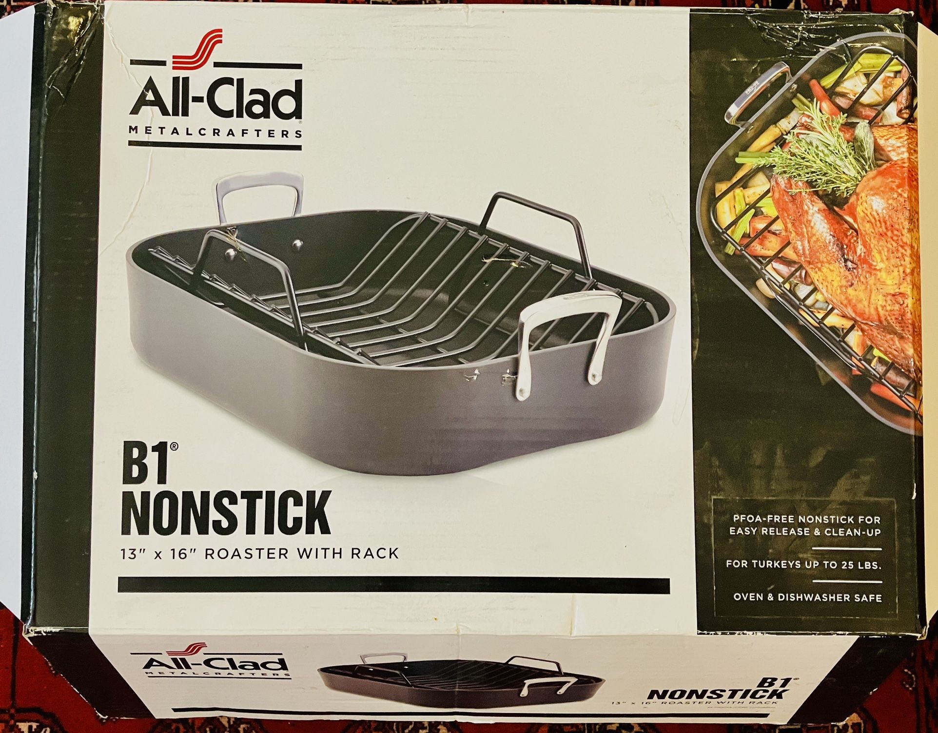 BRAND NEW genuine All-Clad 13”x16”  B1 NON-STICK roaster 
