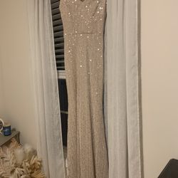 Sequined Blush Gown XS  Womans 