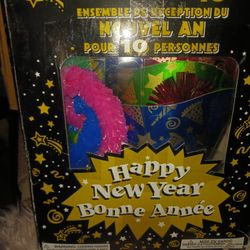Happy New Year Party Hats, Horns, Leis
