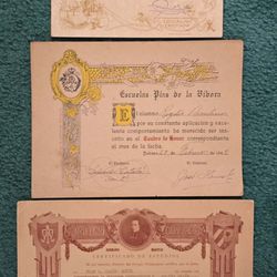 3 Diplomas De Escuelas Varias Cuba-1(contact info removed)-1948