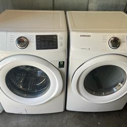 Samsung Front Load Washer And Stackable Gas Dryer Set