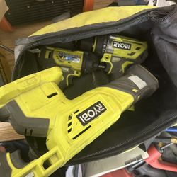 3 Piece Ryobi Cordless Power Tools
