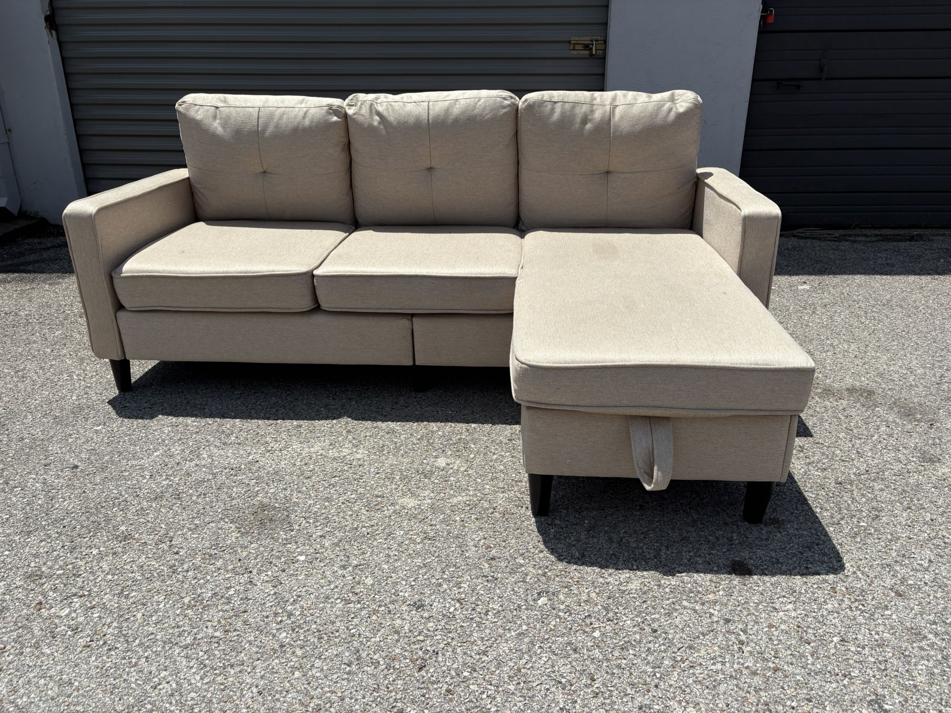 Stylish Sectional Sofa W/ Storage - FREE DELIVERY