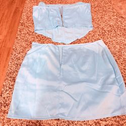 Teal 2pc Corset and Skirt