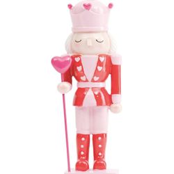 VALENTINES DAY CUPCAKES & CASHMERE NUTCRACKER SOLDIER HEARTS STATUE FIGURE DECOR