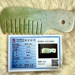 Certified natural A grade jade Jadeite Carving Comb Jade 