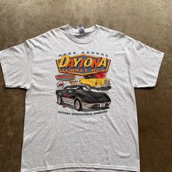 Daytona Turkey Run 2016 Graphic Tee XL | Vintage Car Show Corvette Shirt