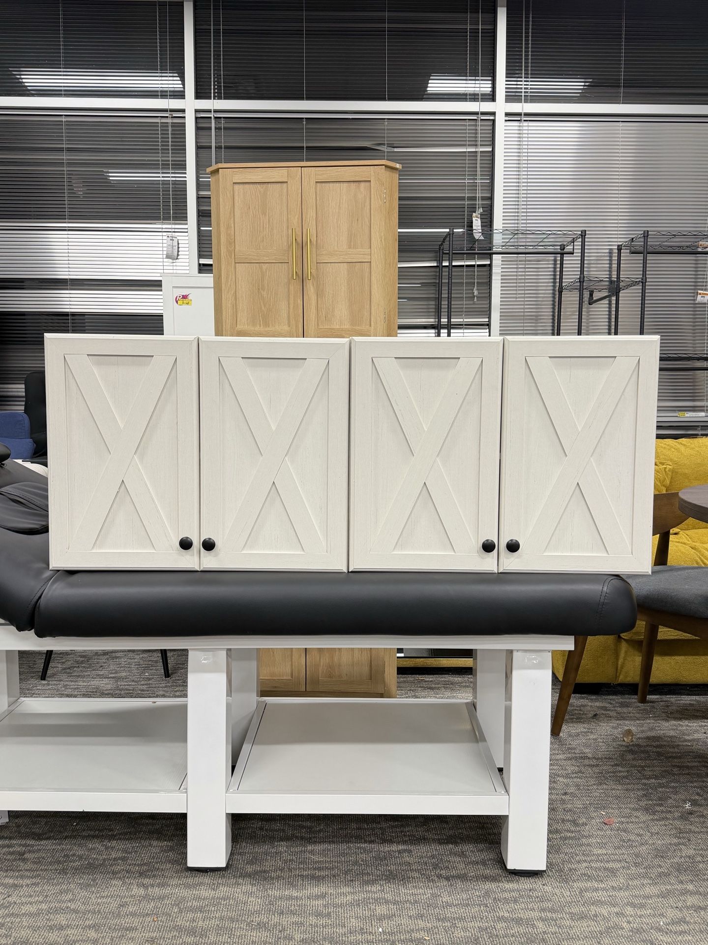 Set of 2✨ 47.5’’ Laundry Room Wall Cabinets — perfect blend of farmhouse charm and modern functionality!  ✅ Total Length 47.5’’ (two cabinets) ✅ Feat