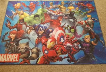 Marvel Area Rug 6'6"×4'6" $45 Obo