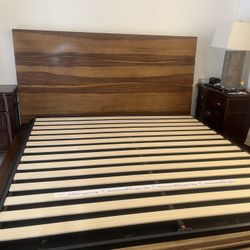 Brown King Size Bed Frame 
