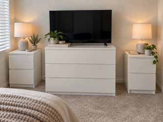 IKEA MALM 3-Piece Bedroom Set – White