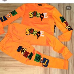 “Too much Sauce” Orange 2 Piece Sets