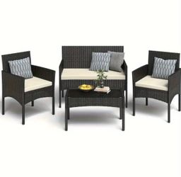 Brand new black patio set outdoor furniture set