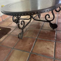Moroccan Style Round Coffee Table 