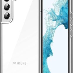 Case for Samsung Galaxy S22+ / S22 Plus 5G 6.6-Inch, Non-Yellowing Shockproof Bumper Protective Phone Cover, Anti-Scratch Hard PC Back (Clear)