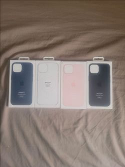 Apple iPhone 14 Silicone Case Midnight, Blue Storm , Clear, Pink Color