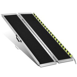 Portable Folding Aluminum Alloy Wheelchair Ramp

Dimension: 29 in W X 5 ft L X 2 in H

Extended