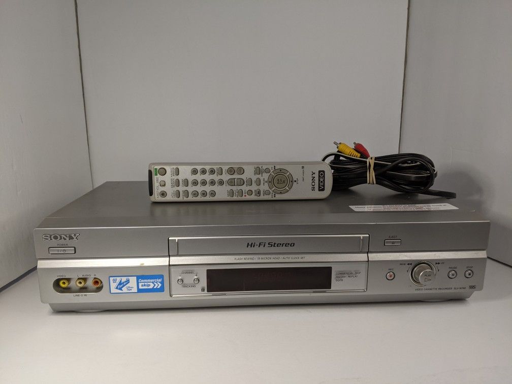 Sony SLV-N750 HiFi 4-Head VHS VCR Video Cassette Recorder Player With Remote Tested Working