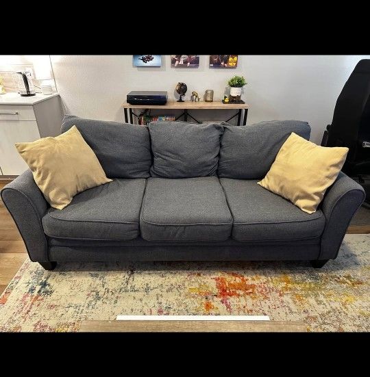 Rooms To Go Blue Couch Sofa