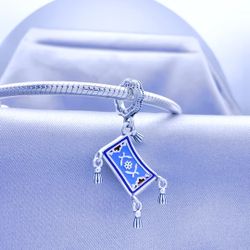 Genuine PANDORA Disney Aladdin Magic Flying Carpet Charm W/Pouch