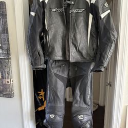 Agv Leather track Two Piece Suit.