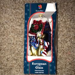 mickey unlimited santa's best european glass pluto