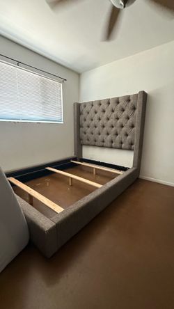 Grey Queen bed frame