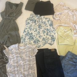 Women's Mixed Clothing Lot - Tops, romper, jeans, dress, Blouses Size 14/16