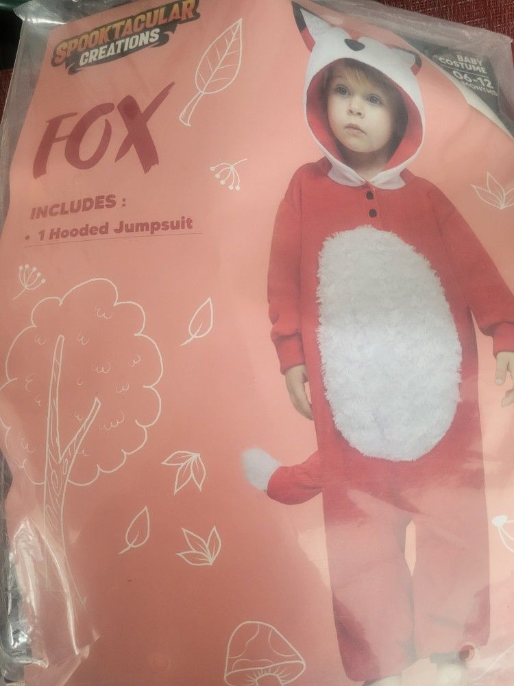 Fox Costume Size 6 To 12 Months